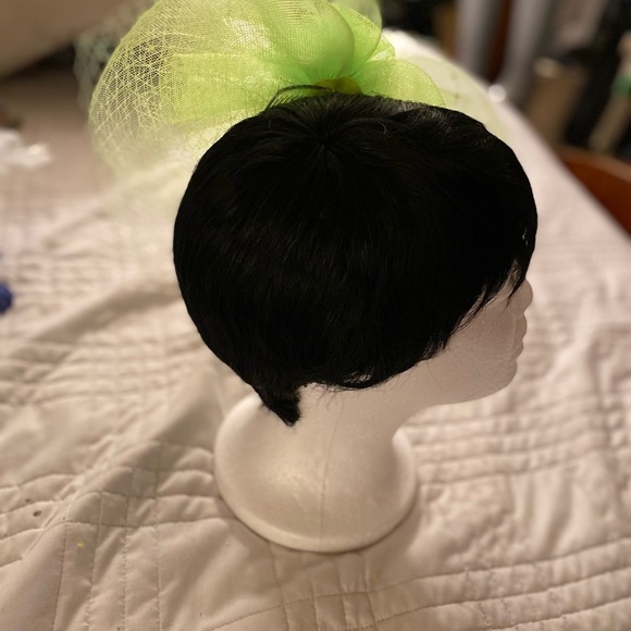Green flower hat with mesh - Picture 1 of 3